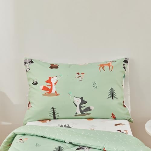 beeweed 4 Pieces Woodland Animal Toddler Bedding Set 1