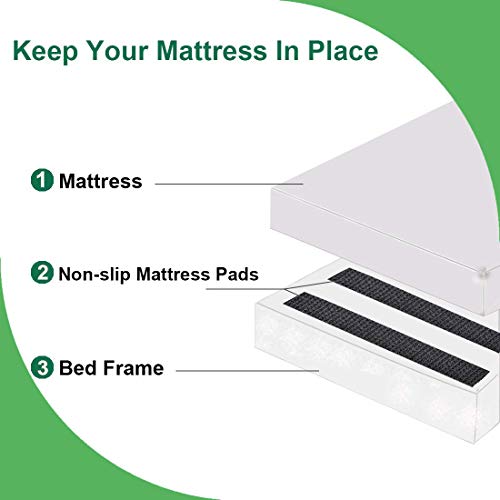 TEUVO Non-Slip Mattress Pad with Hook and Loop Tape