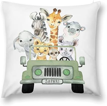 HawSkgFub Plush Safari Animal Pillowcase Throw Cover