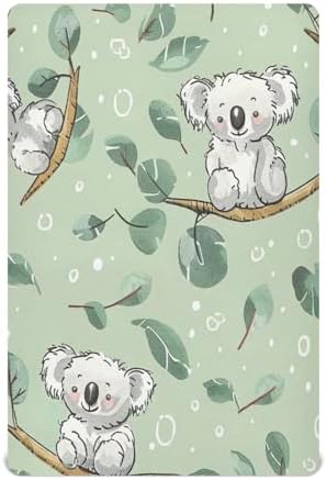 Wajiw Koala Crib Sheets Soft Breathable Fitted Sheets