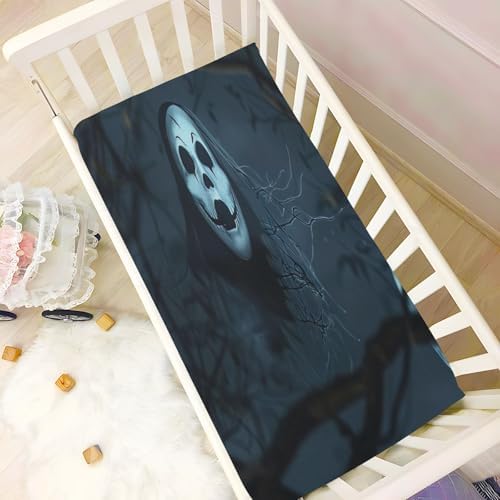 Wajiw Halloween Soul Crib Sheets 28x52In