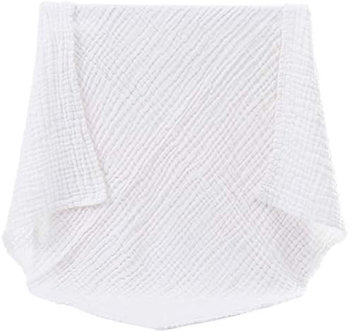 Aablexema Baby Muslin Bath Towels - Set of 2 White 43X43 Inches
