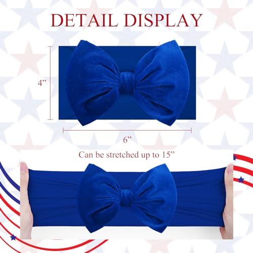 YanJie 4th of July Red Velvet Headband for Baby Girls
