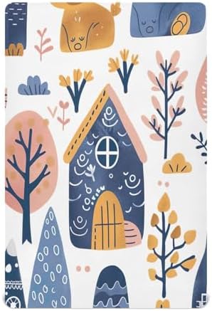 Wajiw Forest Animals Crib Sheets Soft Breathable Fitted Standard Size