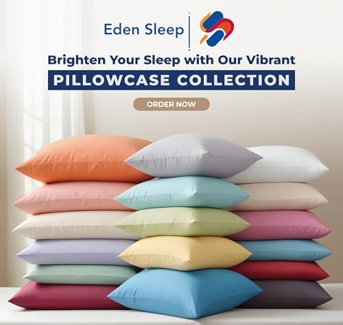 Eden Sleep Youth Pillow Cases 500 Thread Count Pack of 2