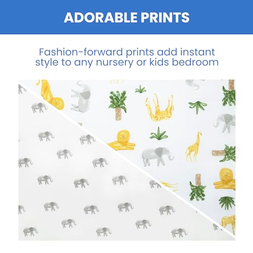 Delta Children Fitted Crib Sheets - Safari Friends 28x52 Inch Pack of 2