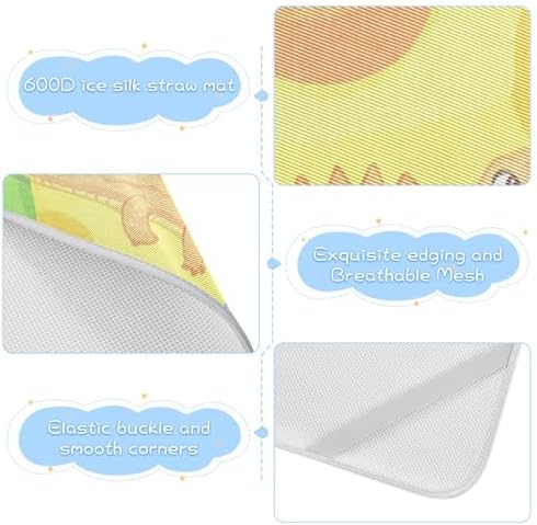 Vibrant Dino Cooling Mattress Pad Protector 28x52