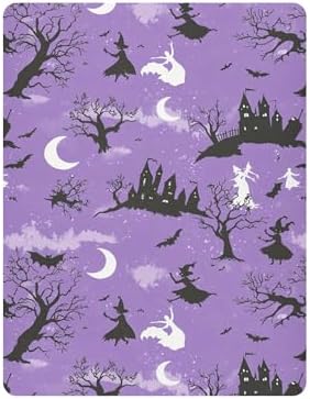 Qilmy Flying Witches Crib Sheet for Baby Soft and Breathable