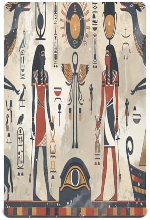 Wajiw Egyptian Figures Crib Sheets Soft Breathable Fitted 28x52In 1