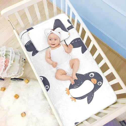 Cooling Baby Mattress Pad Waterproof Reusable 28x52 for Baby Toddler
