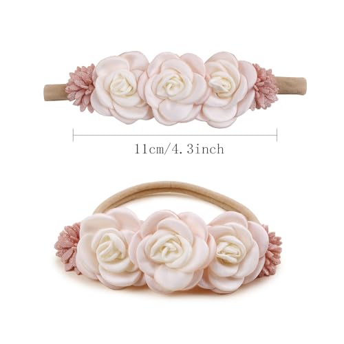 OOSAKU 6pcs Soft Nylon Floral Headbands Set