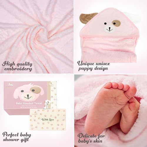 Premium Baby Towels with Hood - Ultra Soft Bamboo Viscose