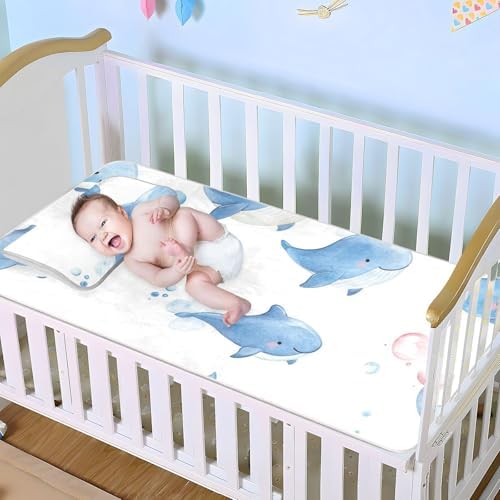 Cooling Baby Mattress Pad with Waterproof Protection 28x52