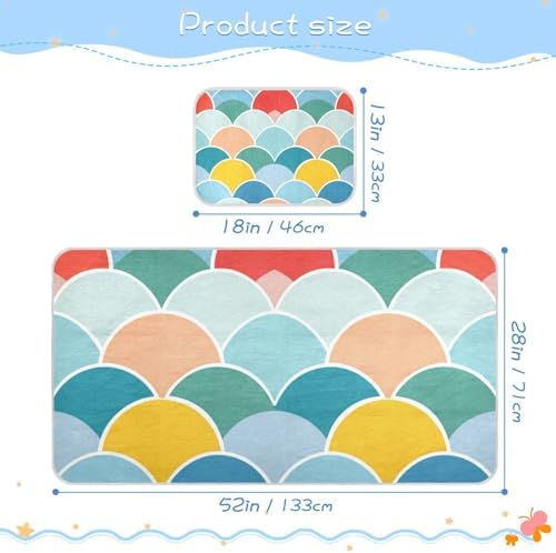 Cooling Mermaid Mattress Pad 28x52 Reusable for Baby Kids