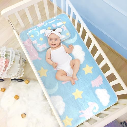 Cute Animal Cooling Baby Mattress Protector 28x52 Reusable