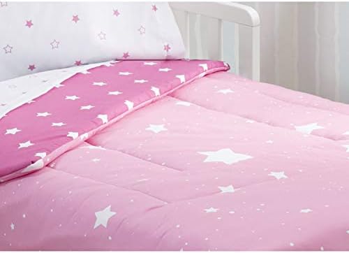 Delta Children Toddler Bedding Set Pink 4-Piece Reversible