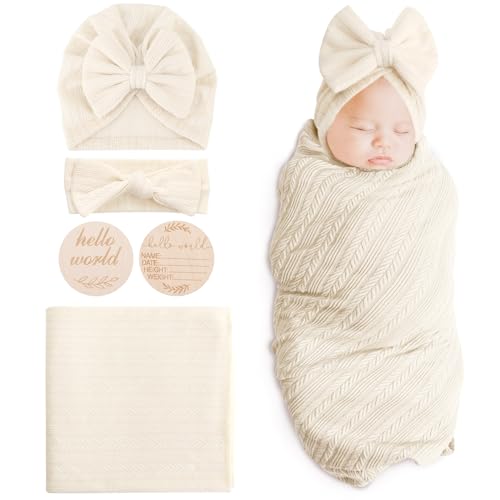 DRESHOW BQUBO Baby Swaddle Blankets 4PCS Set