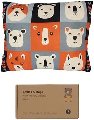 Smiles Hugs 13x18 Toddler Pillow - Pets Design