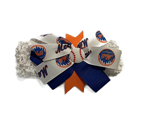 Handmade Baseball Bow Headband for Baby Girls