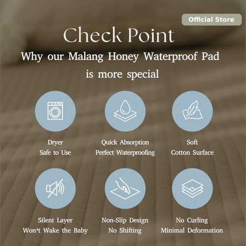 Malang Honey Nonslip Waterproof Baby Mattress Pad Korea Premium