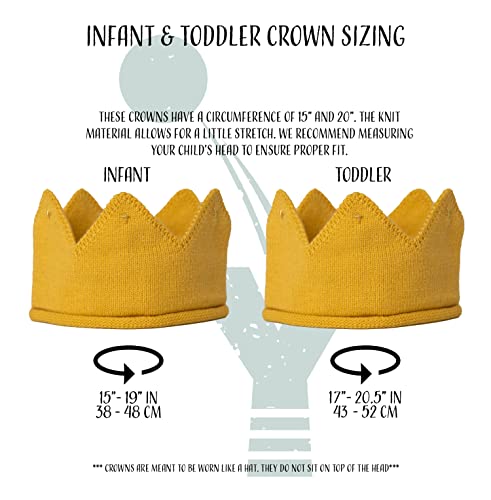 Troubleboy White 1st Birthday Crown for Boy or Girl