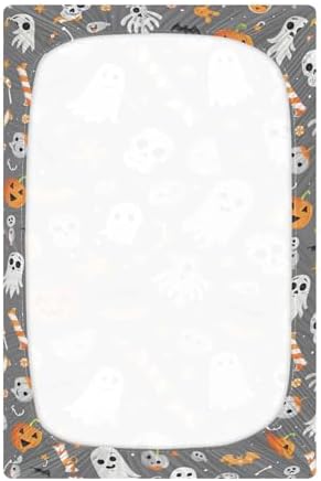 Qilmy Halloween Pumpkins Fitted Crib Sheet