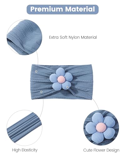 Jollybows 3 Pcs Baby Girls Flower Headbands 1
