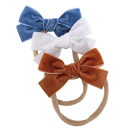 Velvet Bow Headbands 32 24 PCS for Baby Girls