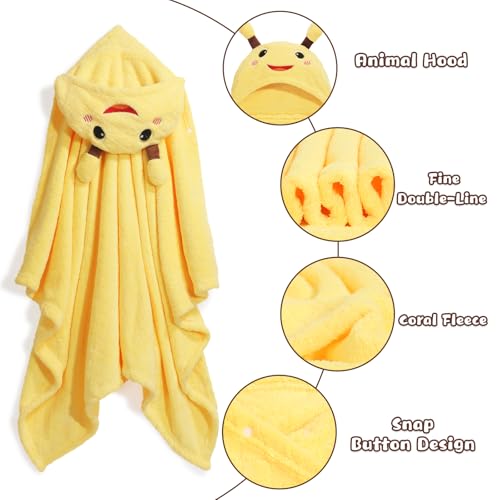 WODHOY Hooded Baby Towels 0-5 Years 2 Pcs Set