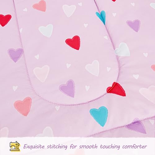 Viviland Purple Heart Toddler Bedding Set 1