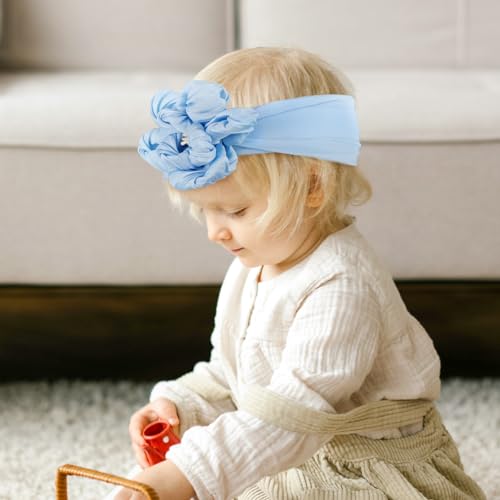 Fmeida Baby Girls Big Flower Headband and Bow with 90 Days Warranty