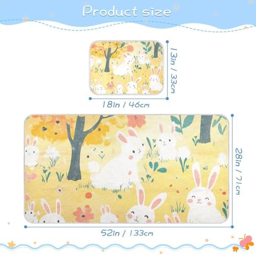 Cooling Baby Mattress Pads 28x52 Waterproof 4Sided for Kids Adults