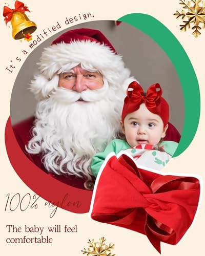 3PCS Baby Bows Christmas Headbands for Baby Girls