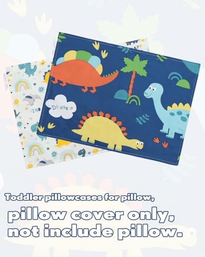 ALVABABY Toddler Pillowcases 2 Pack Organic Cotton Travel Pillow Covers for Kids