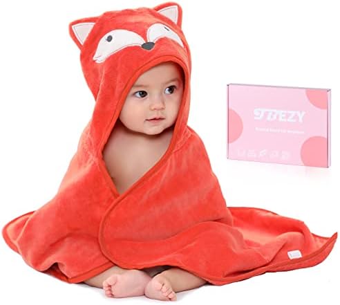 TBEZY Baby Hooded Towel with Fox Design 1