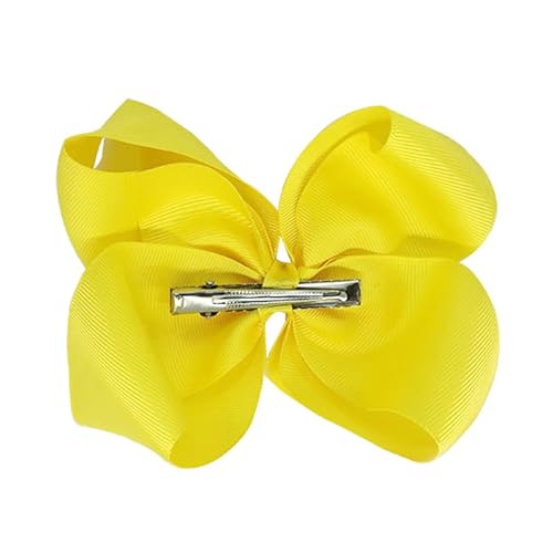 Yihurlm 4PCS 6 Big Hair Bows with Alligator Clips for Girls