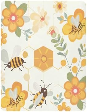 Wajiw Bees Crib Sheets for Girls and Boys