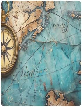 Wajiw Ocean Map Crib Sheets for Girls and Boys