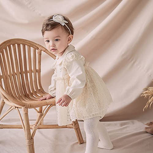 Asphinien Floral Lace Headband for Baby Girls 0-24 Months