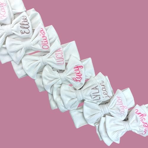 Personalized Girl Bow Headband with Name - Made in USA