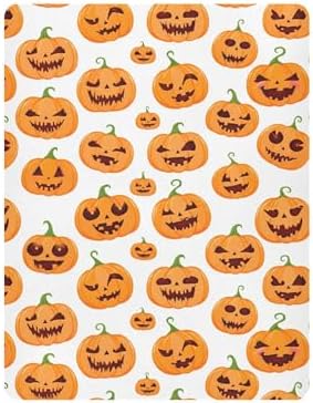 Qilmy Halloween Pumpkins Fitted Crib Sheet for Kids 1