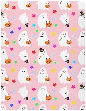 Qilmy Halloween Ghosts Fitted Crib Sheet for Kids