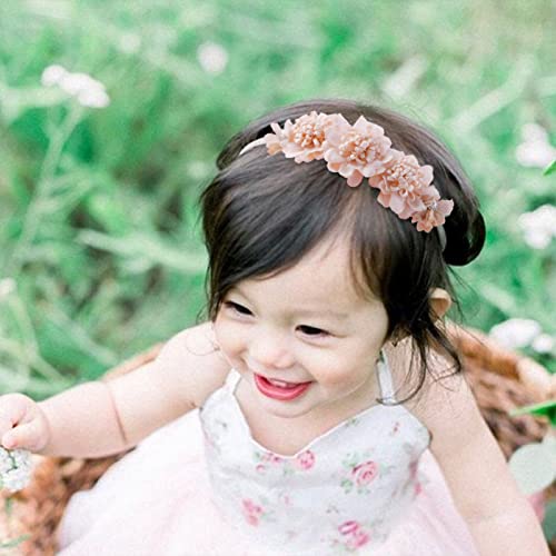 Baby Girl Headbands with Flowers and Rhinestones 6pcs Set