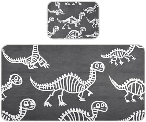 Cute Dinosaur Skeletons Cooling Baby Mattress Pad Cover 28x52 Reusable Protector
