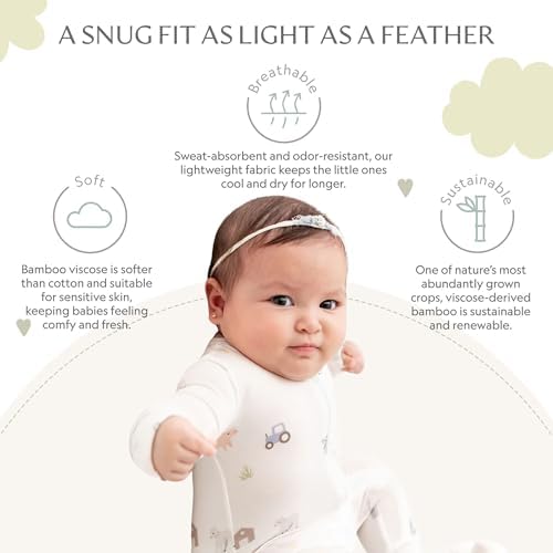 Bamboo Little Soft Baby Footie Pajamas 0-24 Months