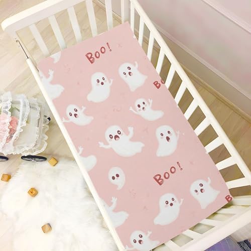 Qilmy Cute Ghosts Fitted Crib Sheet for Baby 1