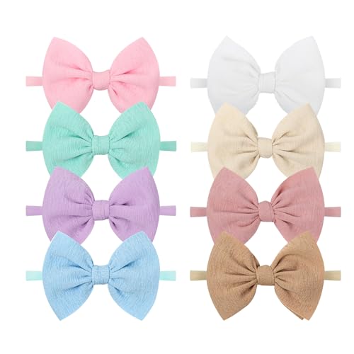 Lanmerry 8PCS Baby Girl Headbands with Bows