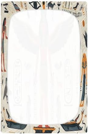 Wajiw Egyptian Figures Crib Sheets for Girls and Boys