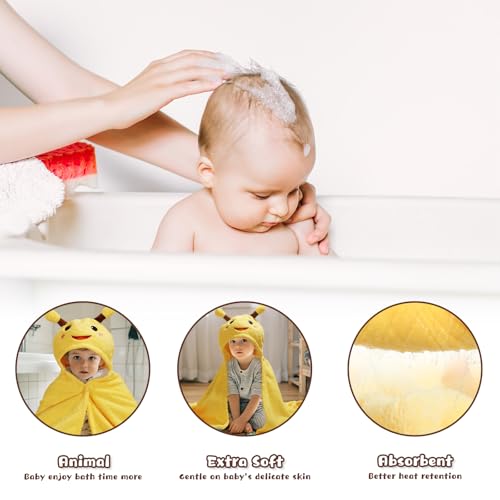 WODHOY Hooded Baby Towels 0-5 Years 2 Pcs Set
