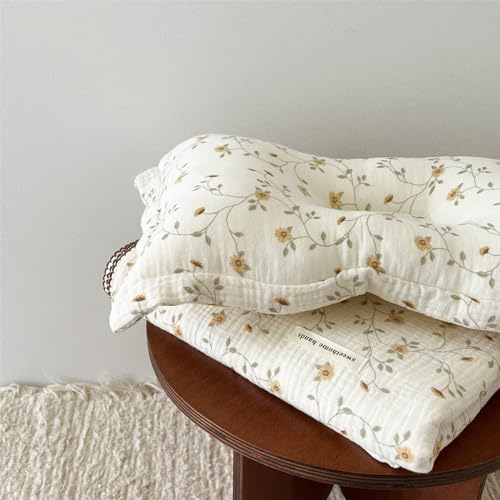 BuLuTu 4 Layers Muslin Kids Blanket with Sunflower Pattern